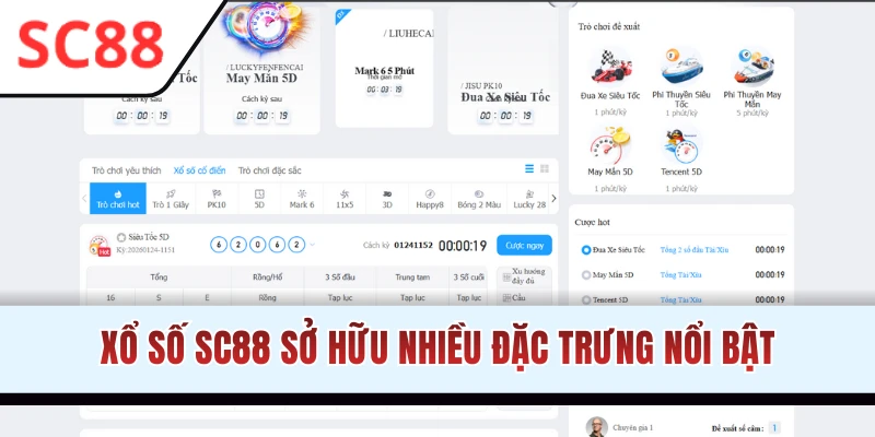 Ưu điểm lôi cuốn người chơi tại sảnh xổ số SC88